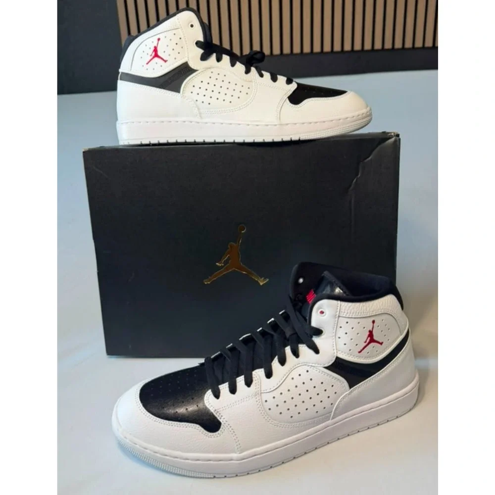 Jordan Access Men's Shoes - White/Black/Red - Size US 13